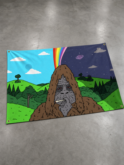 The Big Lez Show Meme Flag Tapestry Wall Hanging Sassy The Sasquatch Banner Aesthetic Decoration Dorm decor