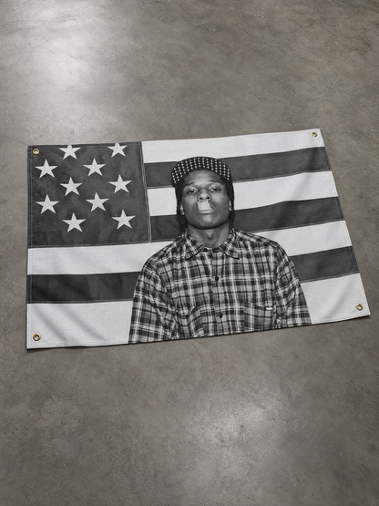 Asap Rocky Flag Aesthetic Music Album Art Posters Hanging Bedroom flag