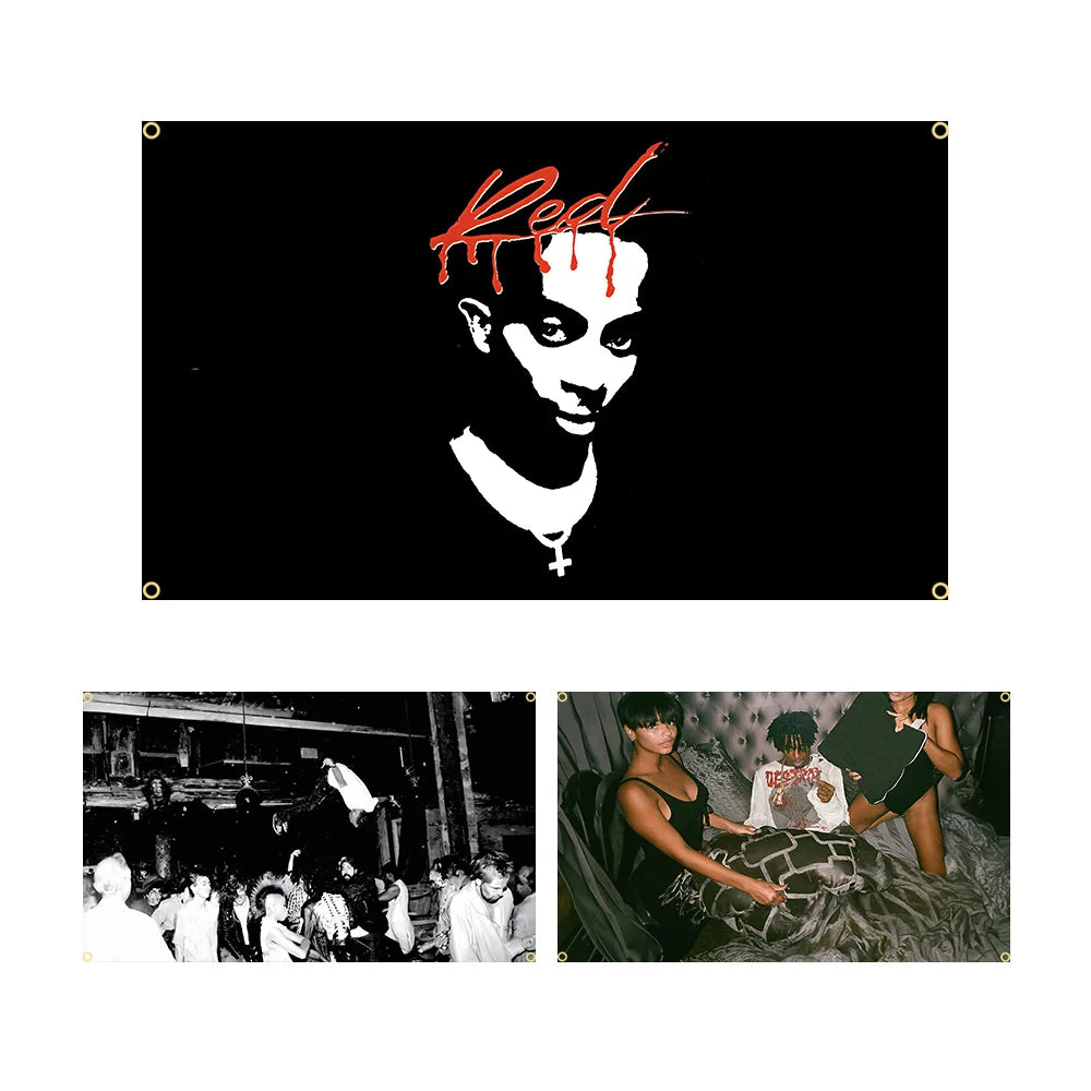 Playboi I Am Music Carti Die Lit Music Flag Tapestry Wall Hanging Dorm Decor Aesthetic Room Decor