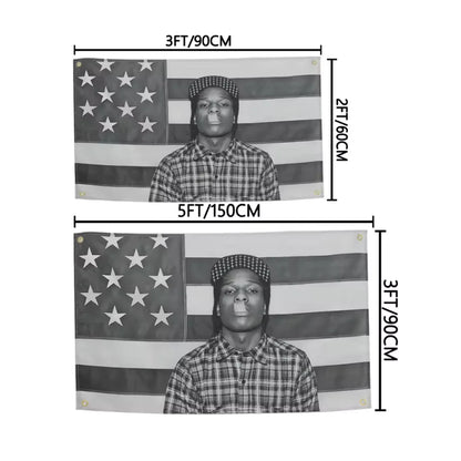 Asap Rocky Flag Aesthetic Music Album Art Posters Hanging Bedroom flag