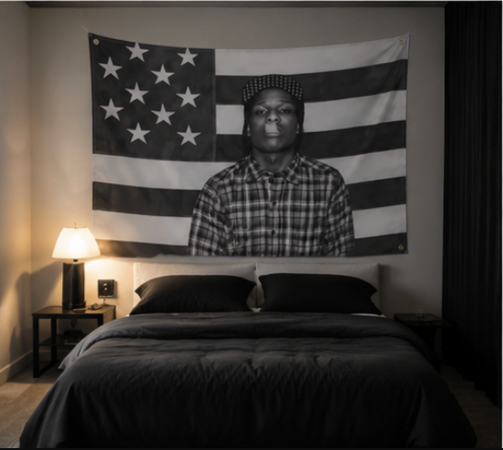 Asap Rocky Flag Aesthetic Music Album Art Posters Hanging Bedroom flag