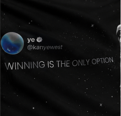 Motivational Quote Flag Kanye Winning Is The Only Option Wall flag Dorm Decor For Bedroom,